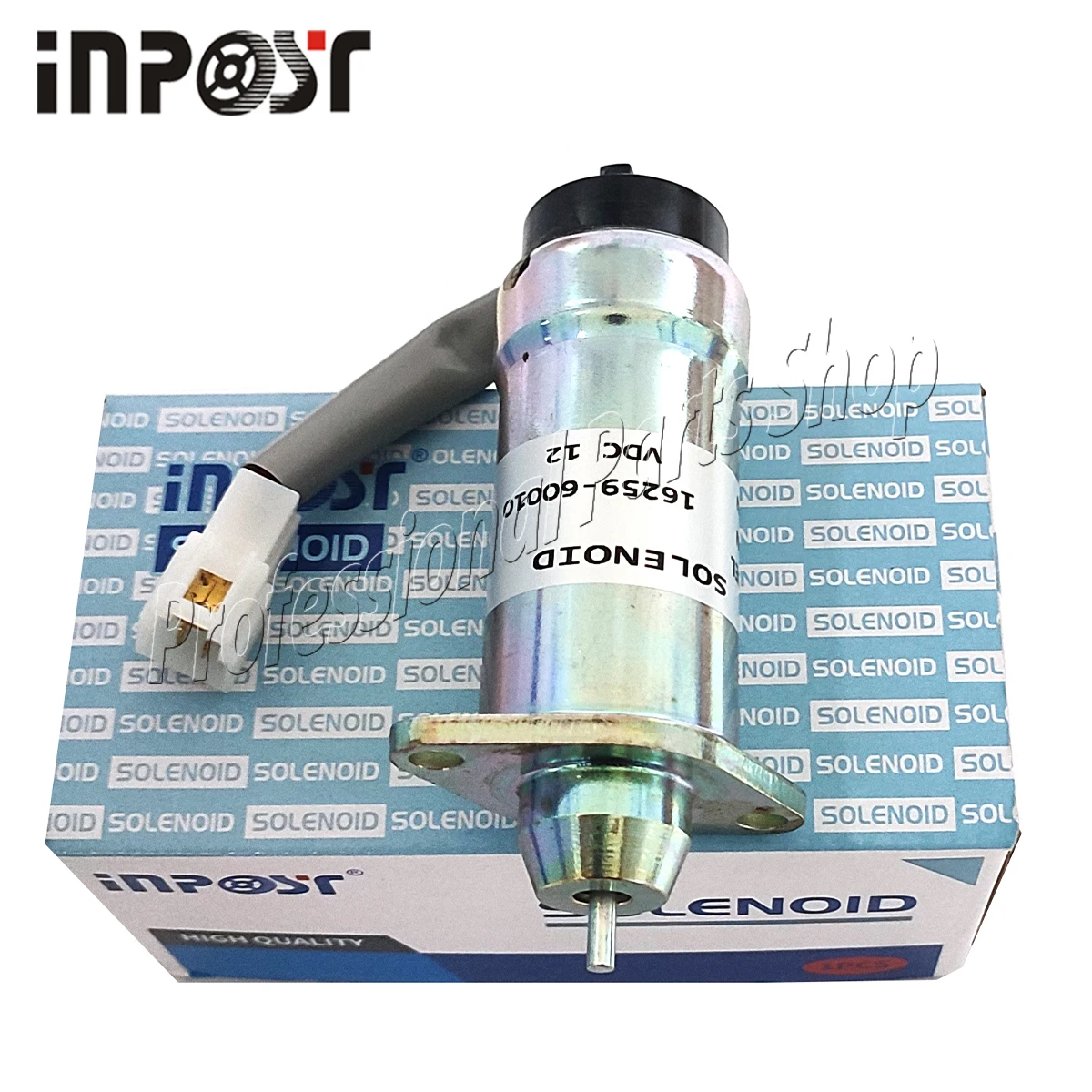 12V 16259-60010 Shutoff Solenoid for Kubota D1105 V1505 Hitachi TW150DHB TW150VTR TW190 TW S426TDHB