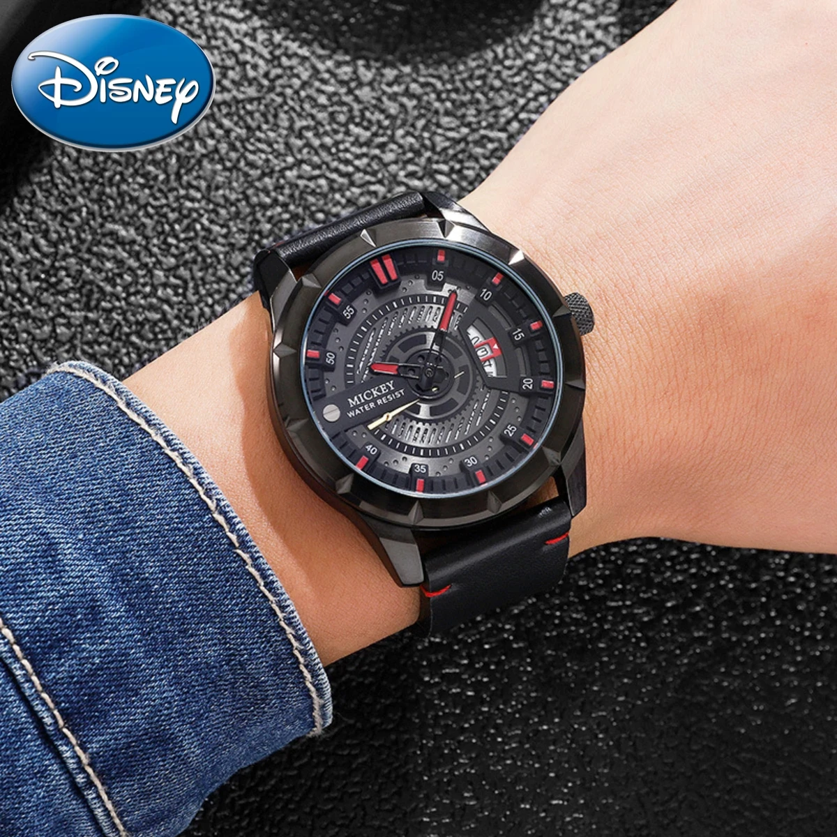 Disney Watch Belt Men\'s Art Constant Temperature Mirror Material Calendar Sports Quartz Clock Girl Boy Student Relogio Feminino