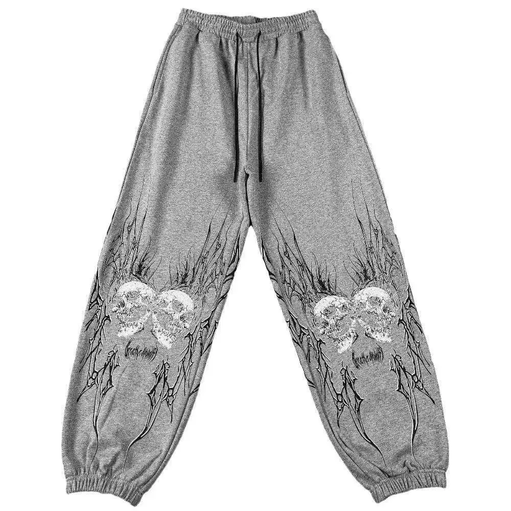 Dark Printed Pattern Men's Casual Pants - Personalized Street Hip-hop Rap Style Pants