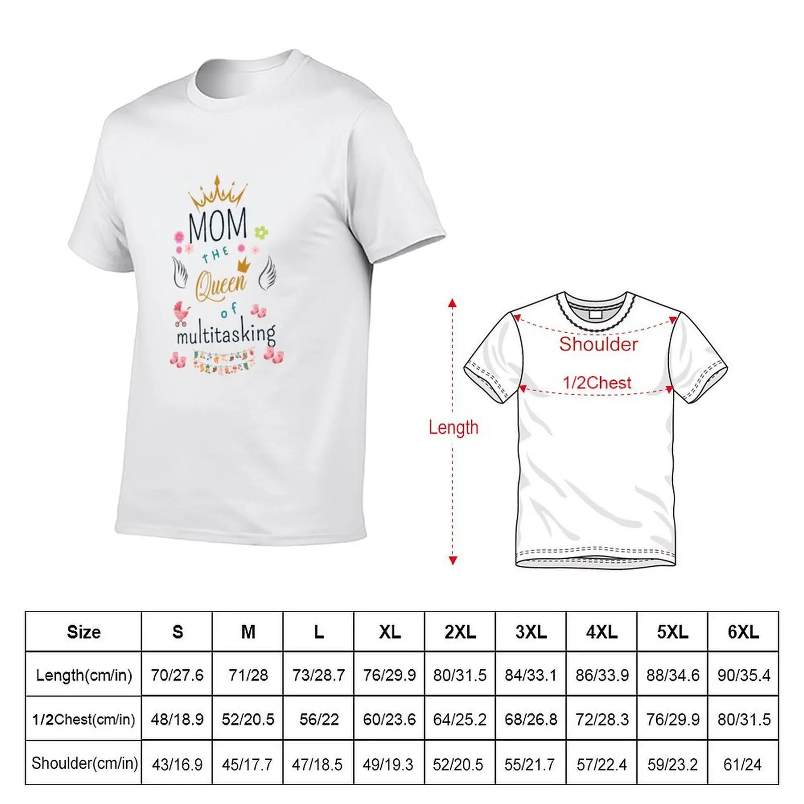 Mom The Queen Of Multitasking T-Shirt man t shirt heavyweights workout shirts for men