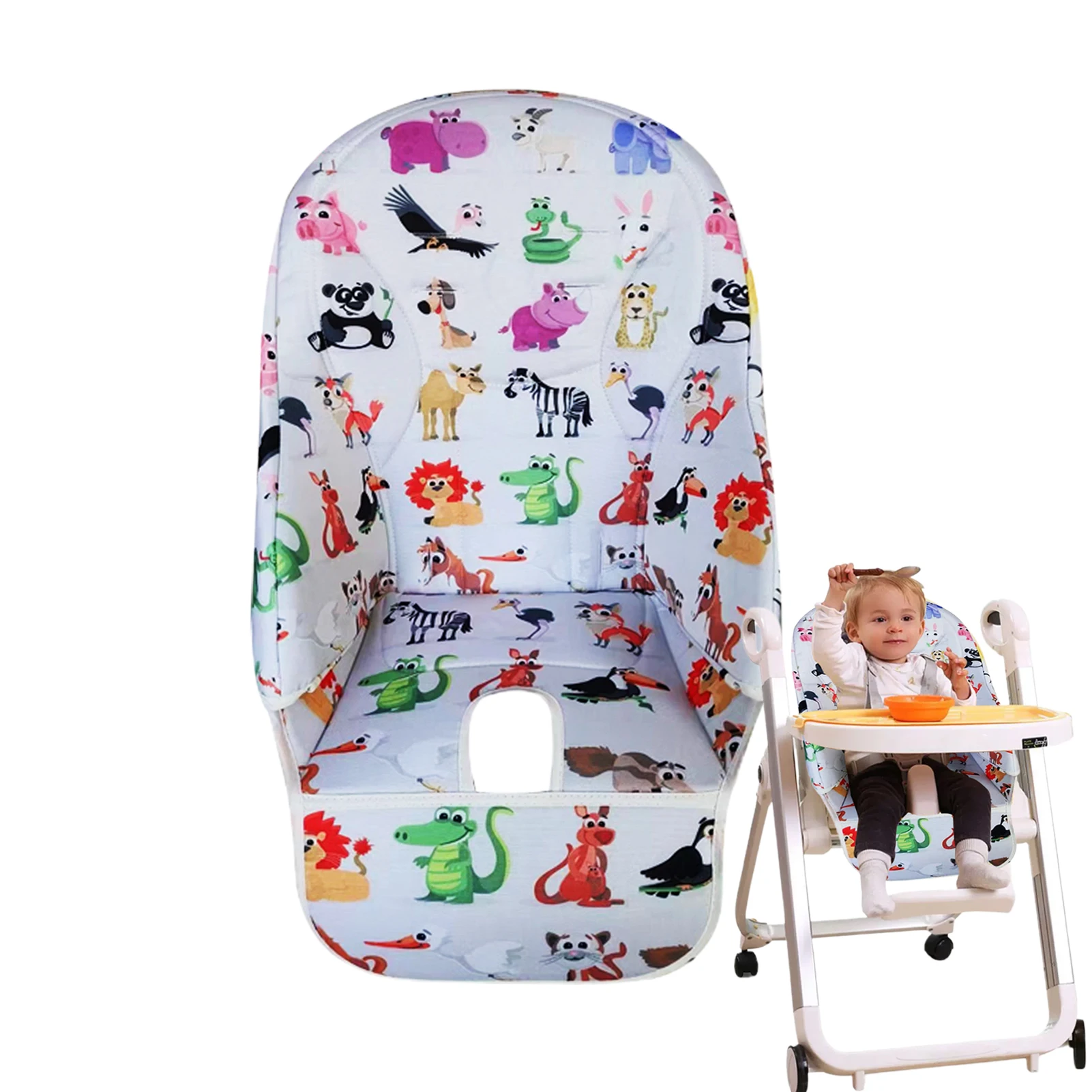 Almofada de assento para cadeira de jantar de bebê, para peg perego, siesta zero3, baoneo, kosmic jané, tecido oxford, capa de cadeira de jantar infantil