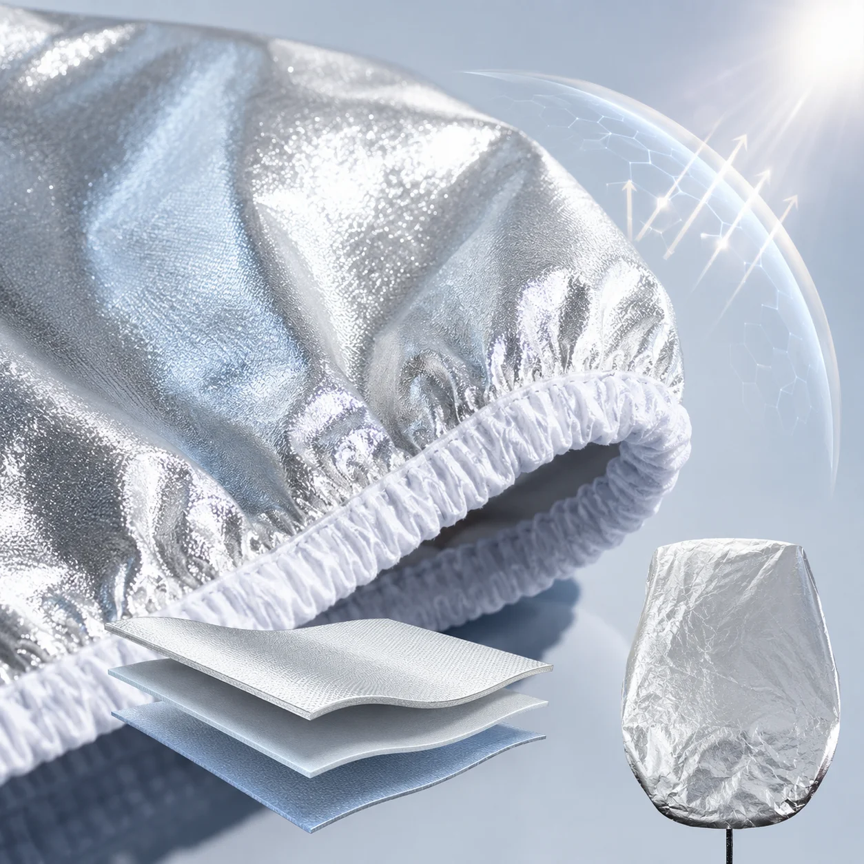 Car Safety Seat Sun Shade Cover Aluminium Film Keep Baby Car Seat At Cooler Temperature Protection From UV Sunlight Dust Covers