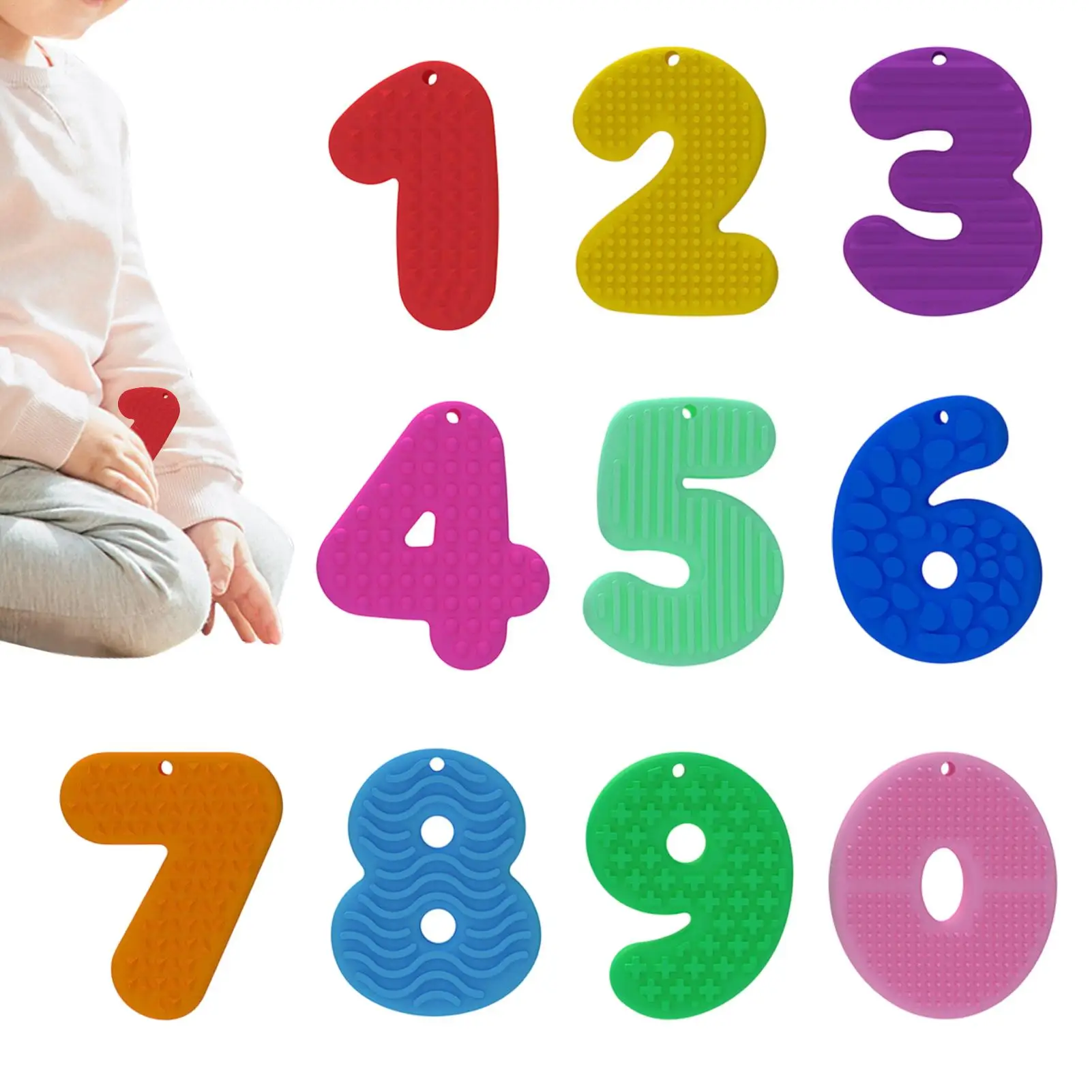 

Сенсорные камни, 10 предметов, силиконовые успокаивающие сенсорные игрушки, текстурированные игрушки-непоседа, камни с цифрами для детей, подростков, взрослых, мальчиков и девочек
