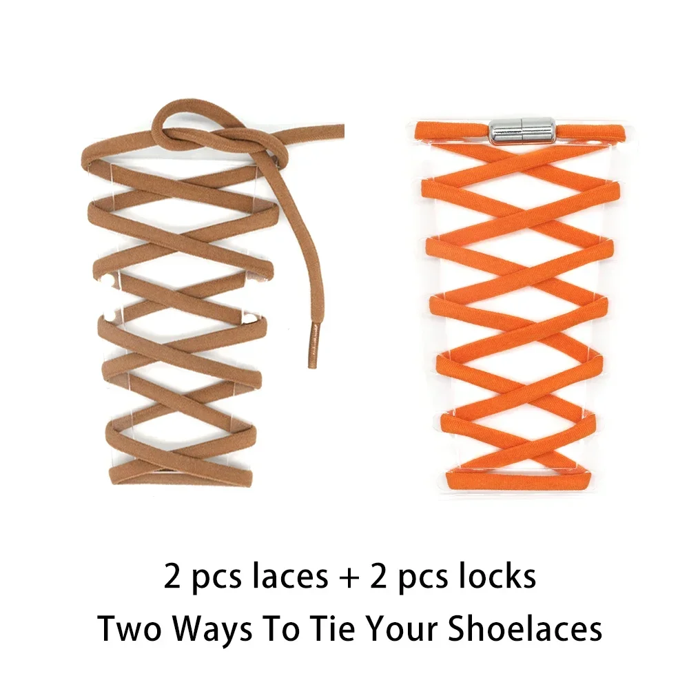 New Elastic Shoe Laces Semicircle No Tie Shoelaces for Kids and Adult Sneakers for Shoelace Quick Lazy Laces Shoe Strings 1Pair