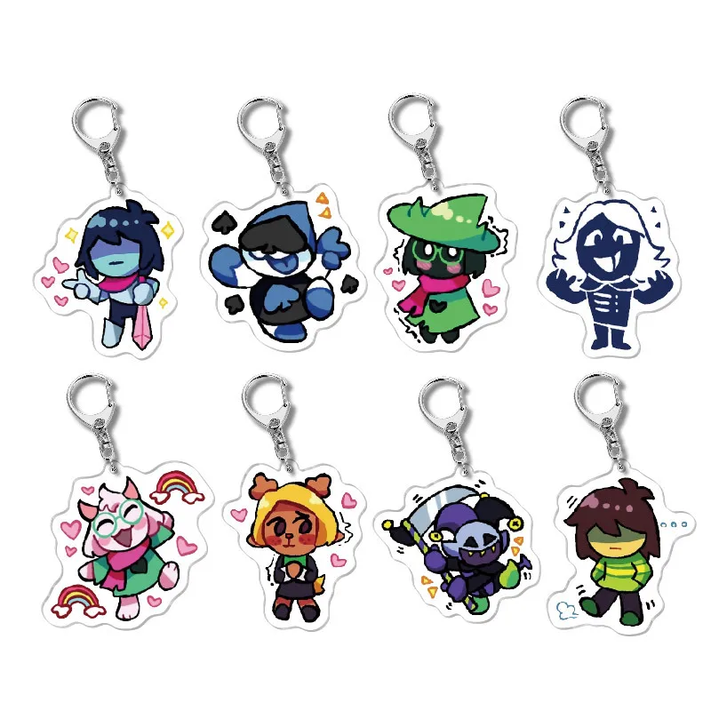 

Deltarune Couple Game Related Products Keychain Jewelry Friends Key Chain Friends Gift Bag Charms Souvenir Fun Keychain Bag