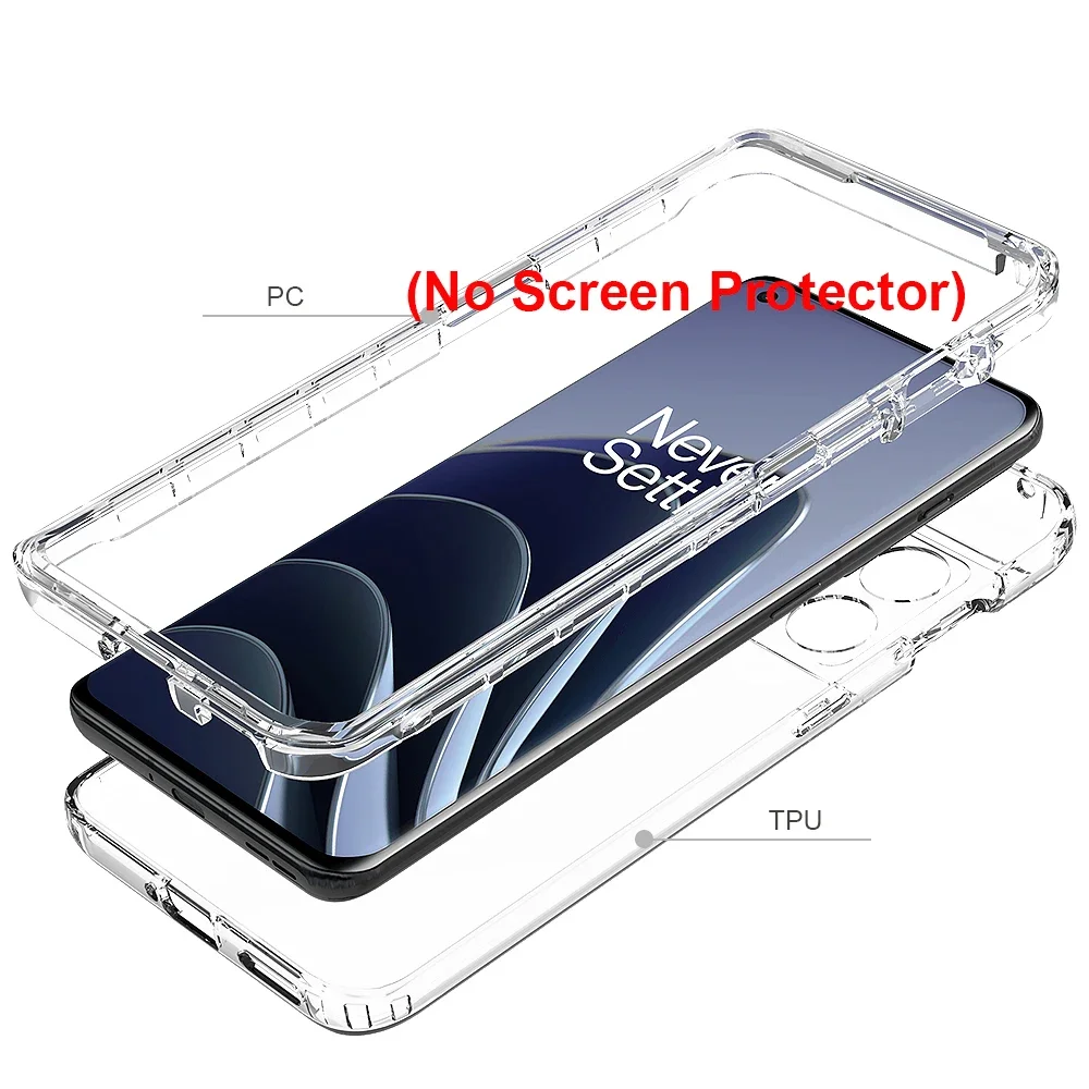 Hybrid Armor Shockproof Phone Case For OnePlus 10T 5G Nord N20 SE N300 Hard Plastic Frame Transparent Soft TPU Back Cover