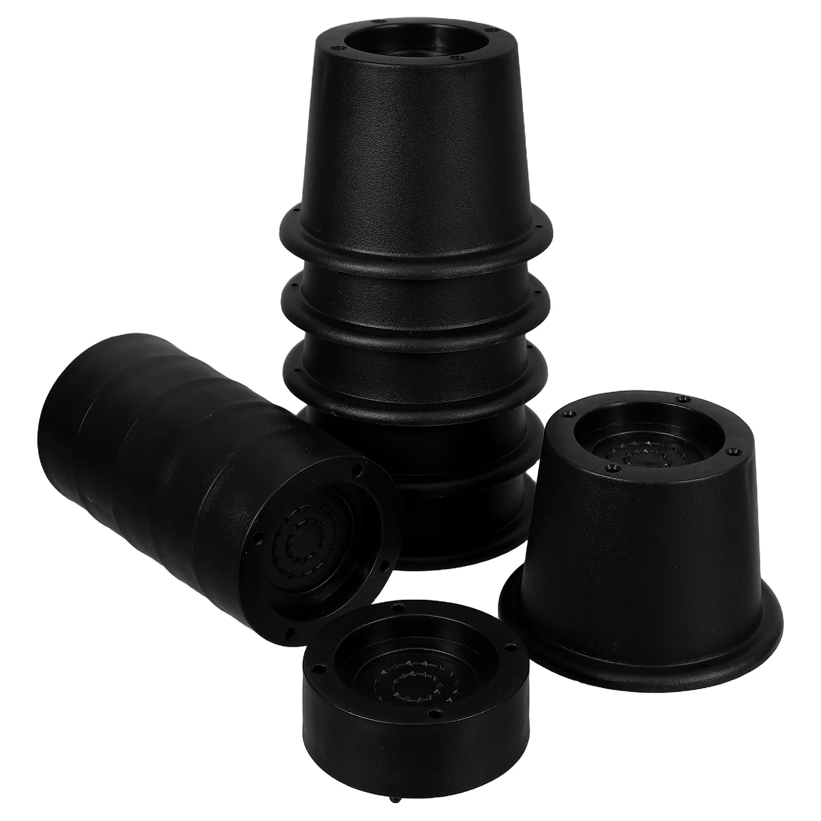 

6 Furniture Feet Pads Anti Vibration Rubber Height Increase Washers Beds Sofas Tables Easy Installation Universal Fit Mats