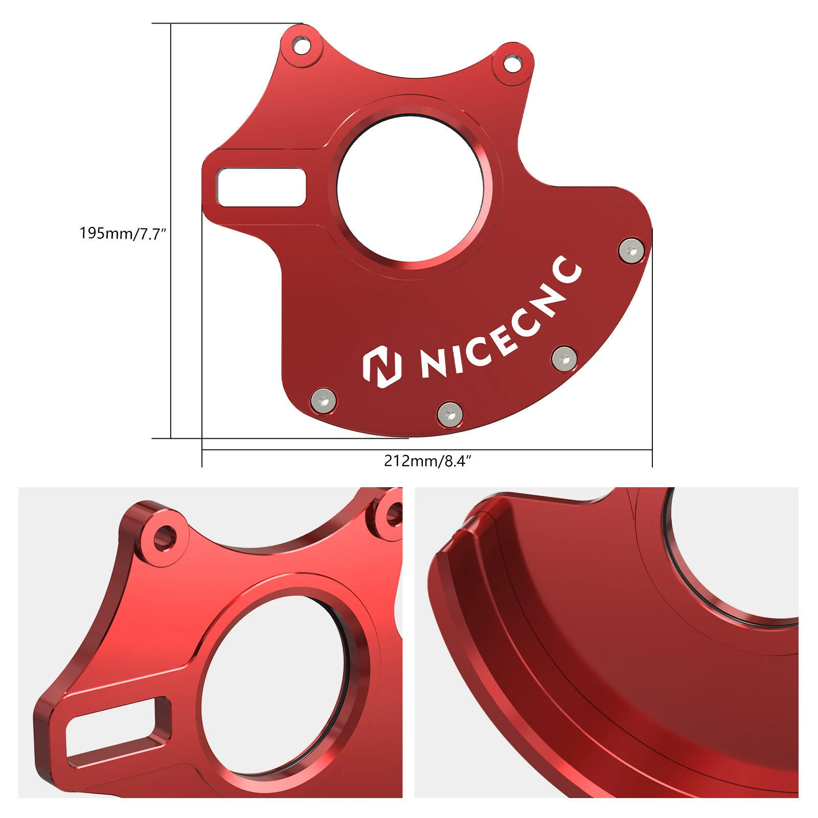 For Honda TRX450R 2004-2009 TRX450ER 2006-2014 Replaces 43211-HP1-000 NICECNC Aluminum Rear Caliper Bracket & Rotor Guard - view 2