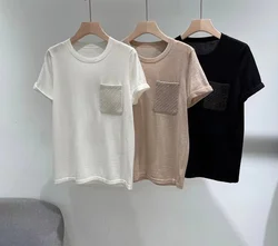 Short Sleeve Knitted Blouse, Casual Style, Spring, Summer