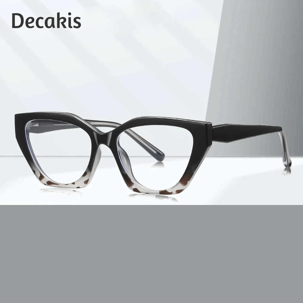 نظارات قراءة عصرية بإطار كبير مضادة للضوء الأزرق للنساء، تصميم بسيط فاخر، وصفة طبية عصرية قابلة للتخصيص +1