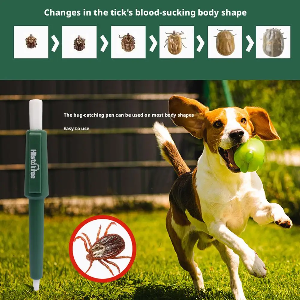 1 Pc Pet Tick Remover Tool Durable Family Pet Flea Control Waterproof Portable Rustproof Tick Removal Pen For Cat Dog And Humans - view 4