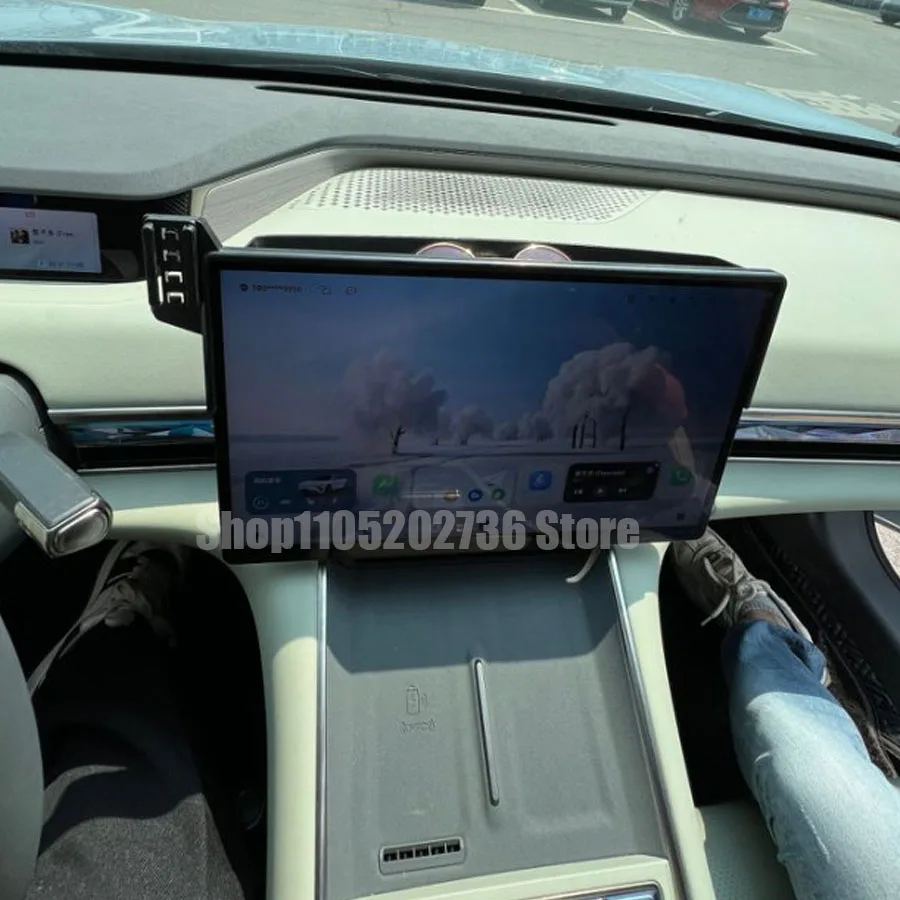 حامل هاتف السيارة المحمول ل EXLANTIX ET EXEED STERRA ET ES 2024 2025 حامل شاحن لاسلكي الجاذبية قوس صندوق تخزين الشاشة