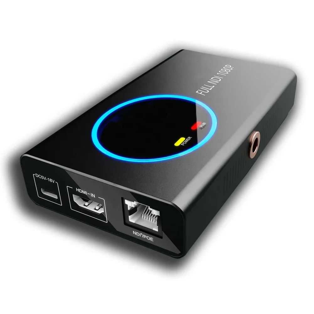 Professional FUll NDI to H-D-M-I 1080P Video Encoder/Decoder Video Converter for Broadcast and Game Live Streaming