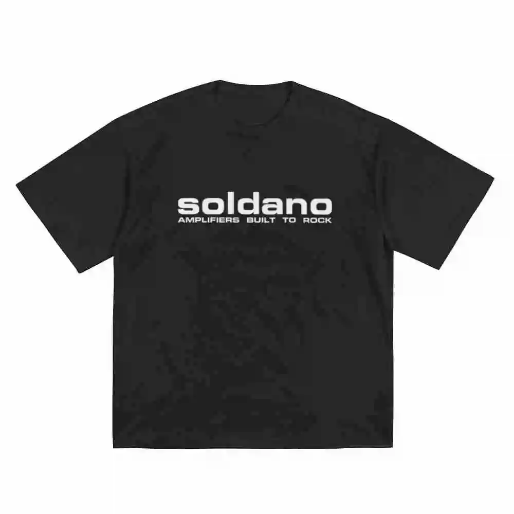 Soldano Amplifiers Guitar Amp Logo Short Sleeve Tee 100% Cotton T-Shirt