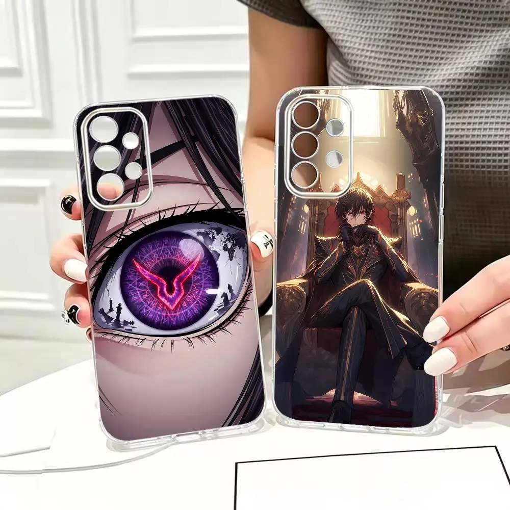 Dark Zero L-Lelouch Code G-Geass-S  Transparent Stand Phone Case For Samsung S22,23,24,25,21,10,9,Ultra,Plus,Lite