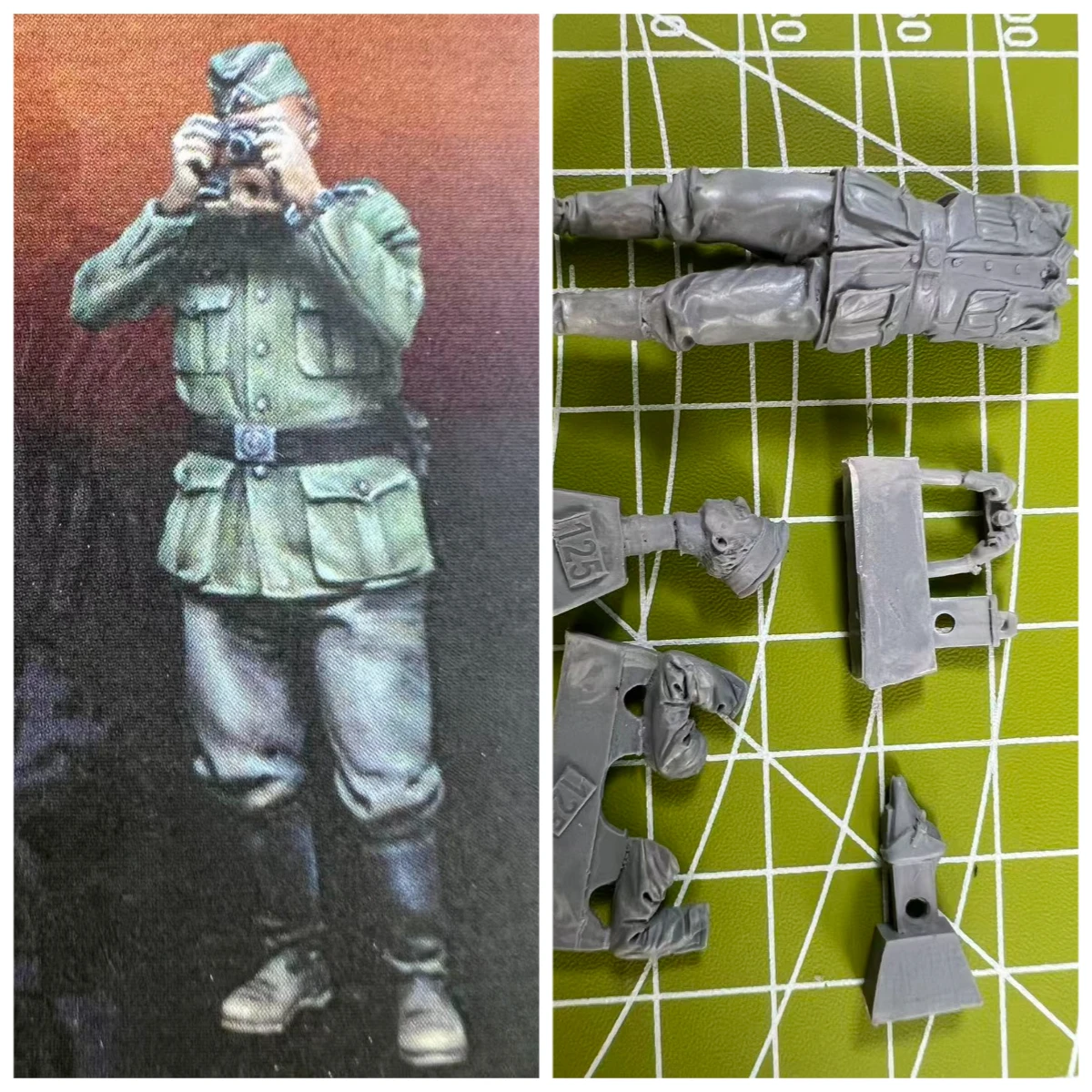 

Top Secret 1/35 Cast Resin Model War Photographer Scene Model Toy Unpainted