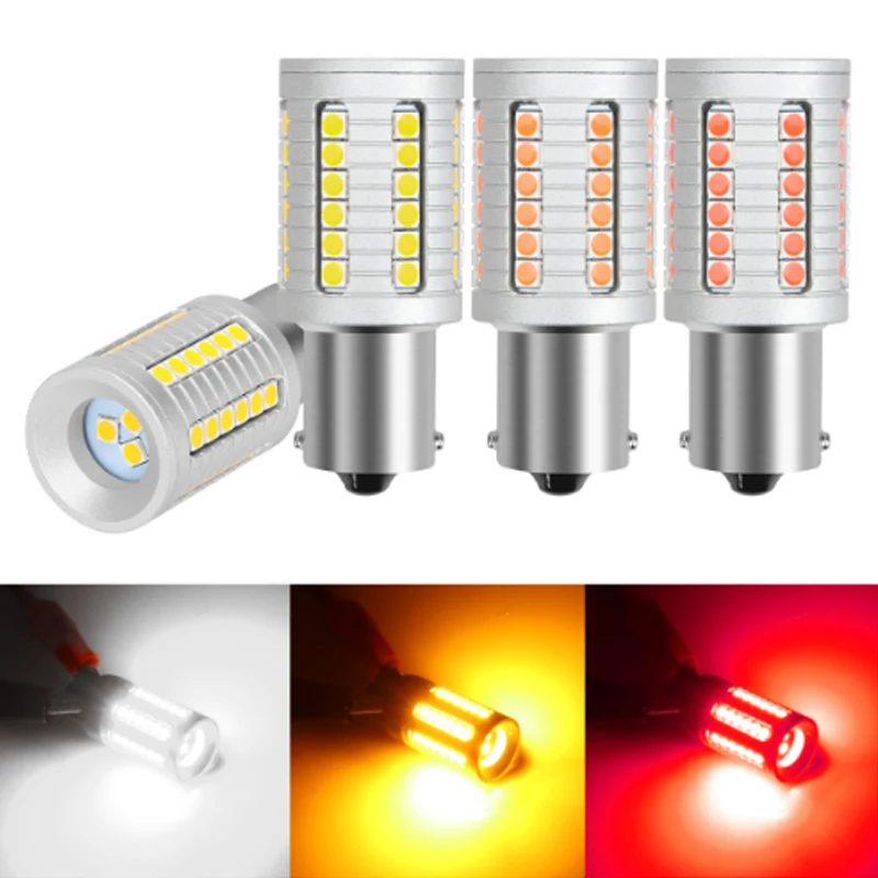 

1Pair T20 LED Turn Signal Bulbs 1156 BA15S BAU15S 1157 BAY15D 7440 7443 LED Bulbs 3030 45SMD Car Rear Brake Light Reverse Lamp