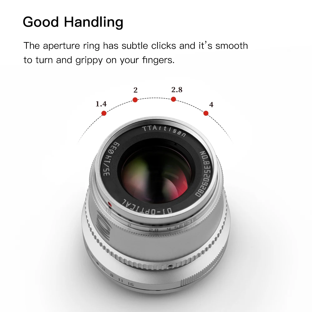 TTArtisan 35mm F1.4 APS-C Prime Lens for Sony E Mount Fujifilm XF Canon M Leica L Nikon Z Panasonic Olympus M43 Camera Lens