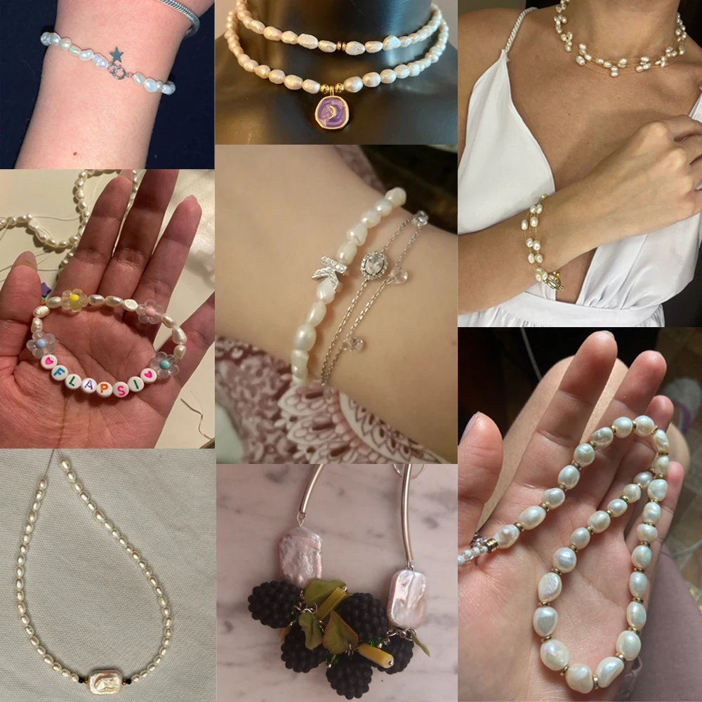 Real Natural Pearls Beads Freshwater Pearl Beads Irregular Baroque Punch Perles For DIY Craft Bracelet Necklace Jewelry Making