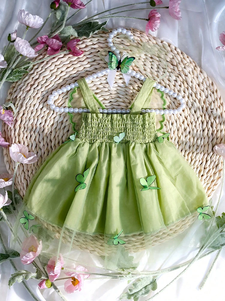 Ylsteed Newborn Girl Photo Shooting Outfits with Headband Baby Girl Butterfly Wings Mesh Dress for Photo Shooting Infant Props