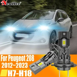 2x High Power H7 Led Headlight Canbus No Error H18 Car Bulb 6000K White Light Moto Diode Lamp 12v 55w For Peugeot 208 2012~2023