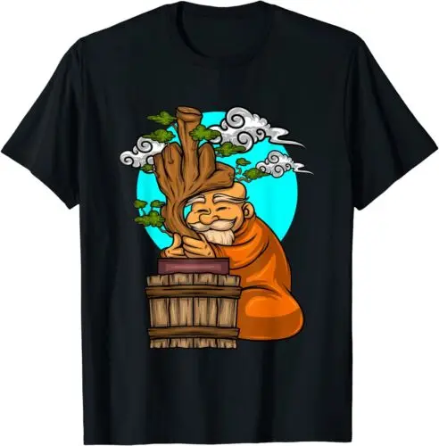 NEW LIMITED Bonsai Tree Monk Middle Finger Create Bonsai T-Shirt