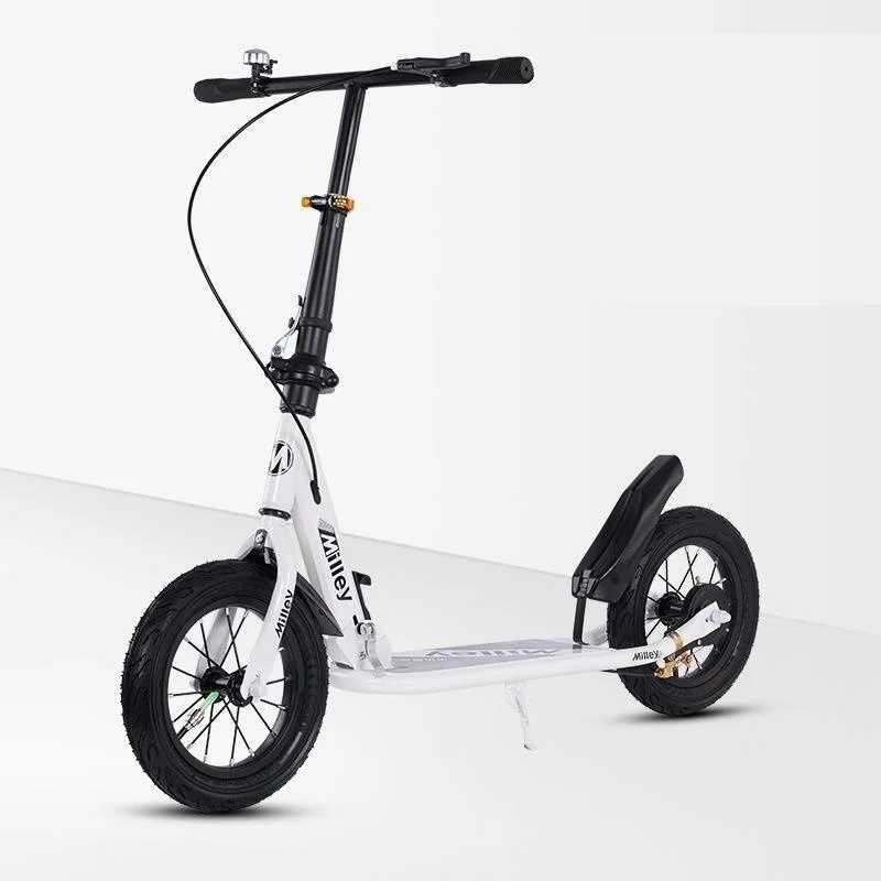 Adult Handbrake Scooter For Teens To Work Big Wheel Two-wheel Foldable Urban Campus Mobility Scooter Hot New