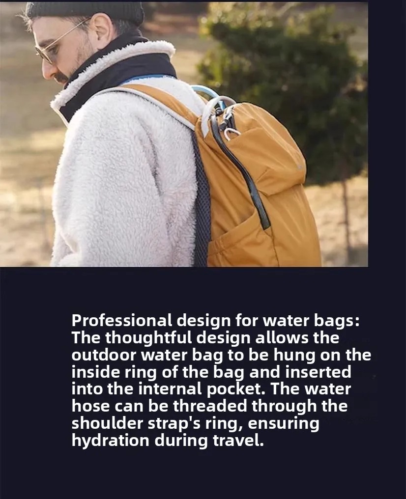 Lite Australia Lightweight Fan Shape Double Shoulder Bag New Travel Fitness Fashion Backpack Waterproof Outdoor Bag Unisex