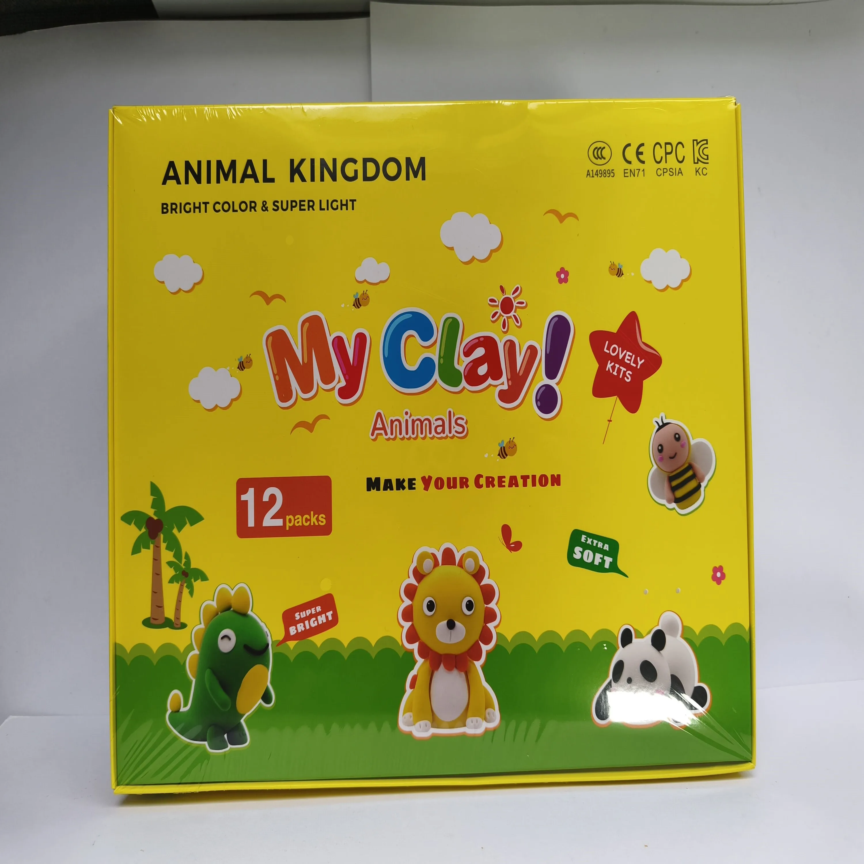 

Cloududa Clay Slime Polymer Clay Air Dry Clay Polymer Clay 12pcs/box Mini Animal Kingdom Non-toxic Diy For Children Ages 3+