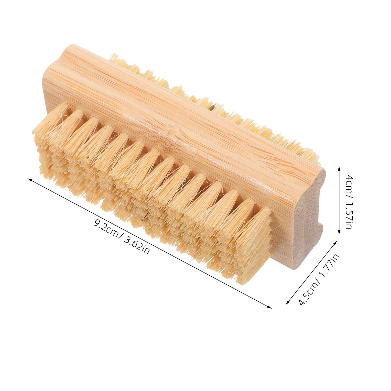 4Pcs Bamboo Nail Brush Set Dual-Sided Manicure Cleaning Brush Soft Stiff Bristles for Fingernails Toes Under Nail Cleaner