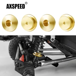 AXSPEED 4Pcs Brass Spring Retainers Shock Counterweight Cups for Axial SCX6 AXI05000 Jeep JLU Wrangler 1/6 RC Crawler Car Parts