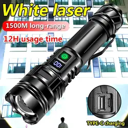 High Powerful LED Flashlight Aluminum Alloy Rechargeable LED Zoom Tactical Torch Outdoor Waterproof Multifunction Searchlight