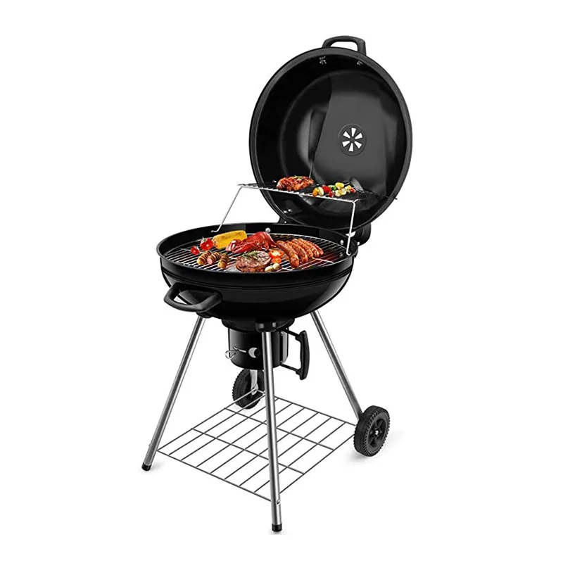 Dropshipping 22 Inch Charcoal Grill with Large Cooking Grate Heavy Duty Charcoal BBQ Grill Portable Camping Standing Grill