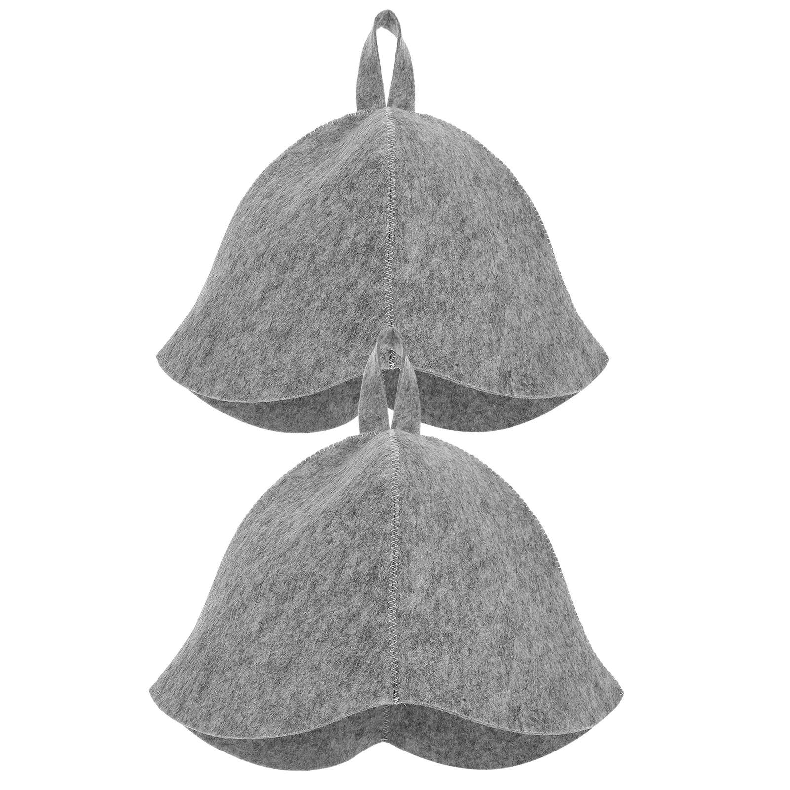 

2Pcs Felt Sauna Hat Thickened Absorbent Thermal Hair Cap Heat Protection Hair Care Sauna Accessories Spa Hairwashing Cap