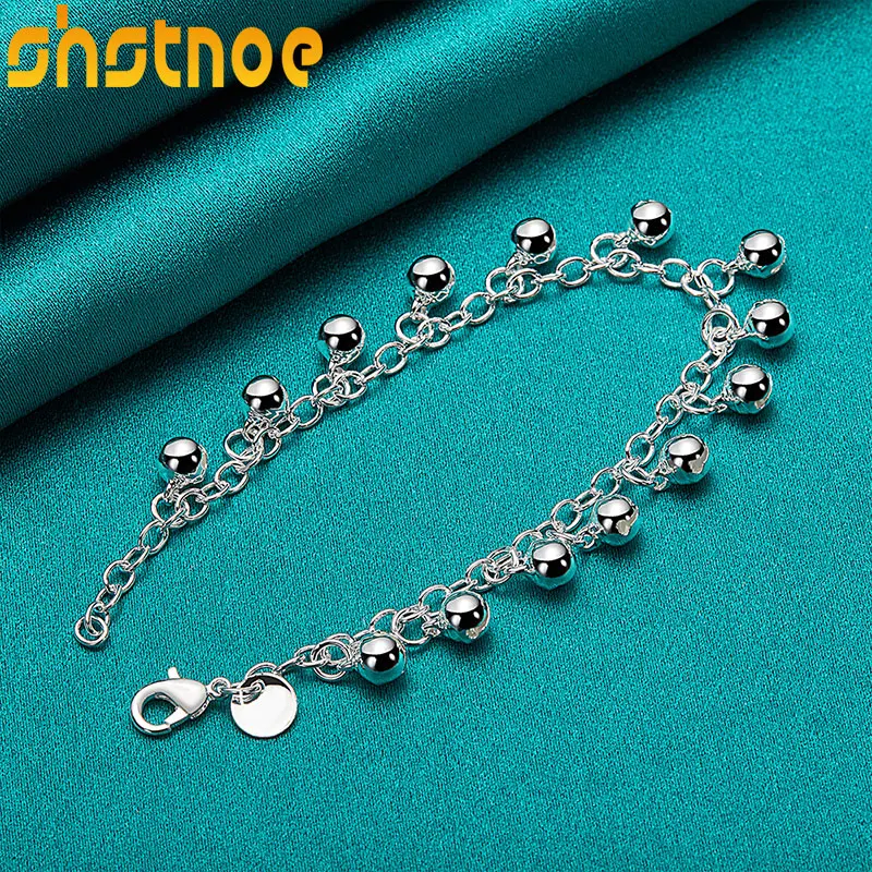 925 Sterling Silver Bells Bracelet For Women Party Engagement Wedding Birthday Gift Fashion Charm Jewelry