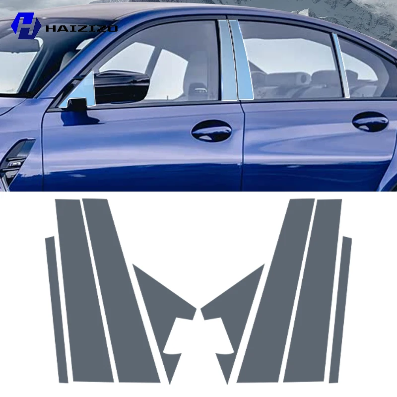 

For BMW M3 G80 2021-2026 B C Pillar Protective Film TPU Anti-Scratch Anti-Fingerprint Vinyl Sticker for Car Door Trim Cover