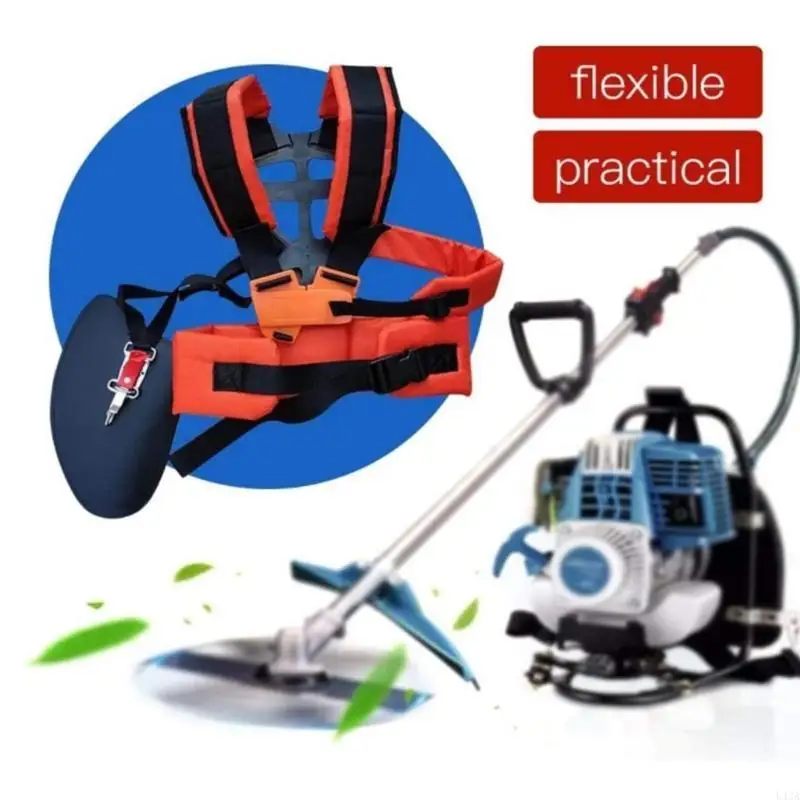 L43A Grass Trimmer Harness Strap Lawn Mower Power Pruner Trimmer Shoulder Adjustable Band For Garden Brush Cutter Padded Belt