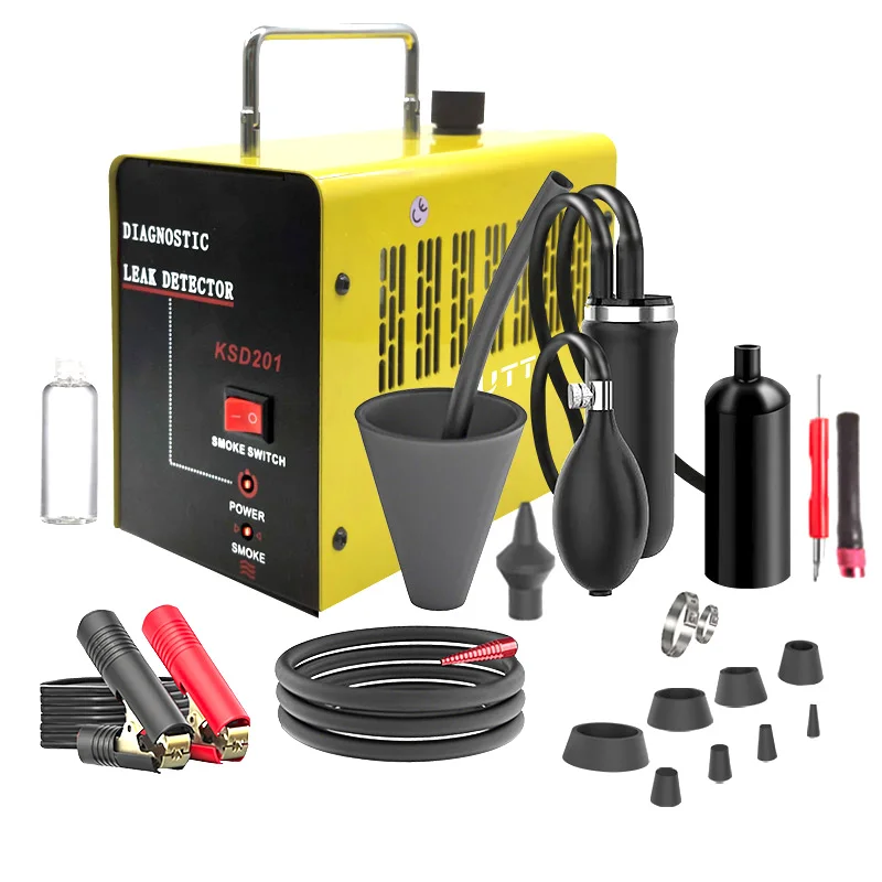 YUTT 201 Automotive Smoke MachineLeak Detector Kit, Universal 12V VehicleEVAP Vacuum Leak Tester with CompleteAccessories
