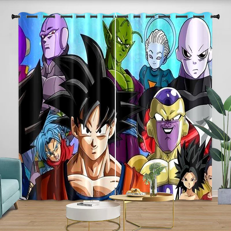 

Curtains Dragon Ball Anime HD Printing Blackout Curtains Grommet with Eyelet Home Kids Bedroom Decoration Children Gift