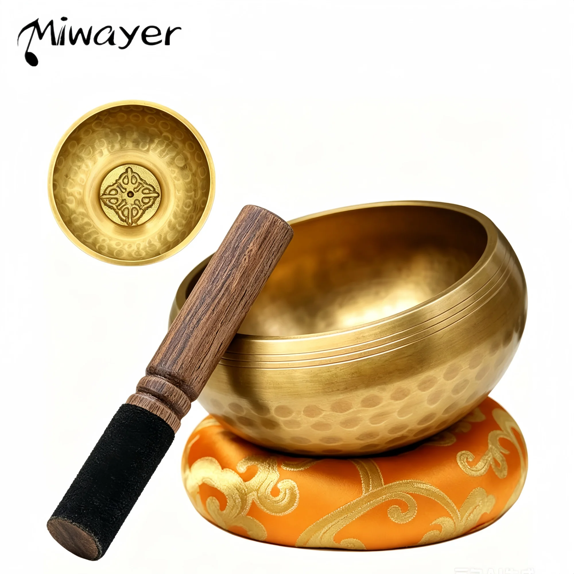 Miwayer Nepal Handmade Copper Singing Bowl Tibet Sound Bowl for Music Therapy Yoga Buddha Chanting Meditation Stress Relief