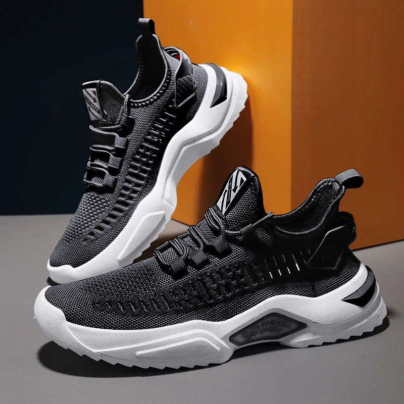 Men's Sports Shoes, Men's Summer and Autumn New Fashion Casual Shoes, Breathable Mesh Shoes, Thick Soled Men's Shoes