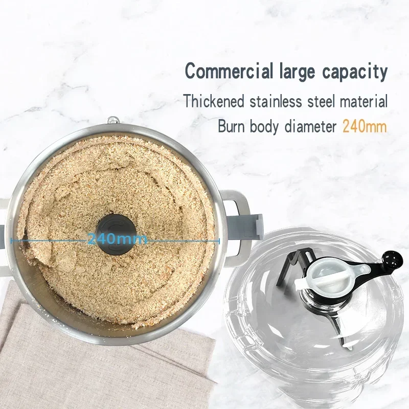 Hachoir électrique haute puissance en acier inoxydable, machine de remplissage de légumes, pot de sinusite, hachoir à viande et à légumes, 5L, 8L