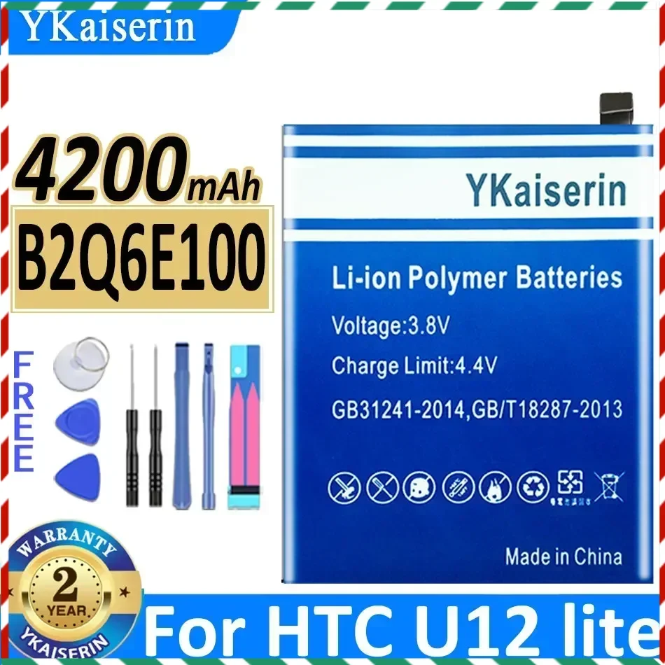 

YKaiserin Battery for HTC Lite U12lite Mobile Phone Battery U 12 Youth Built-in Battery B2Q6E100 4200mAh High Quality Batterie