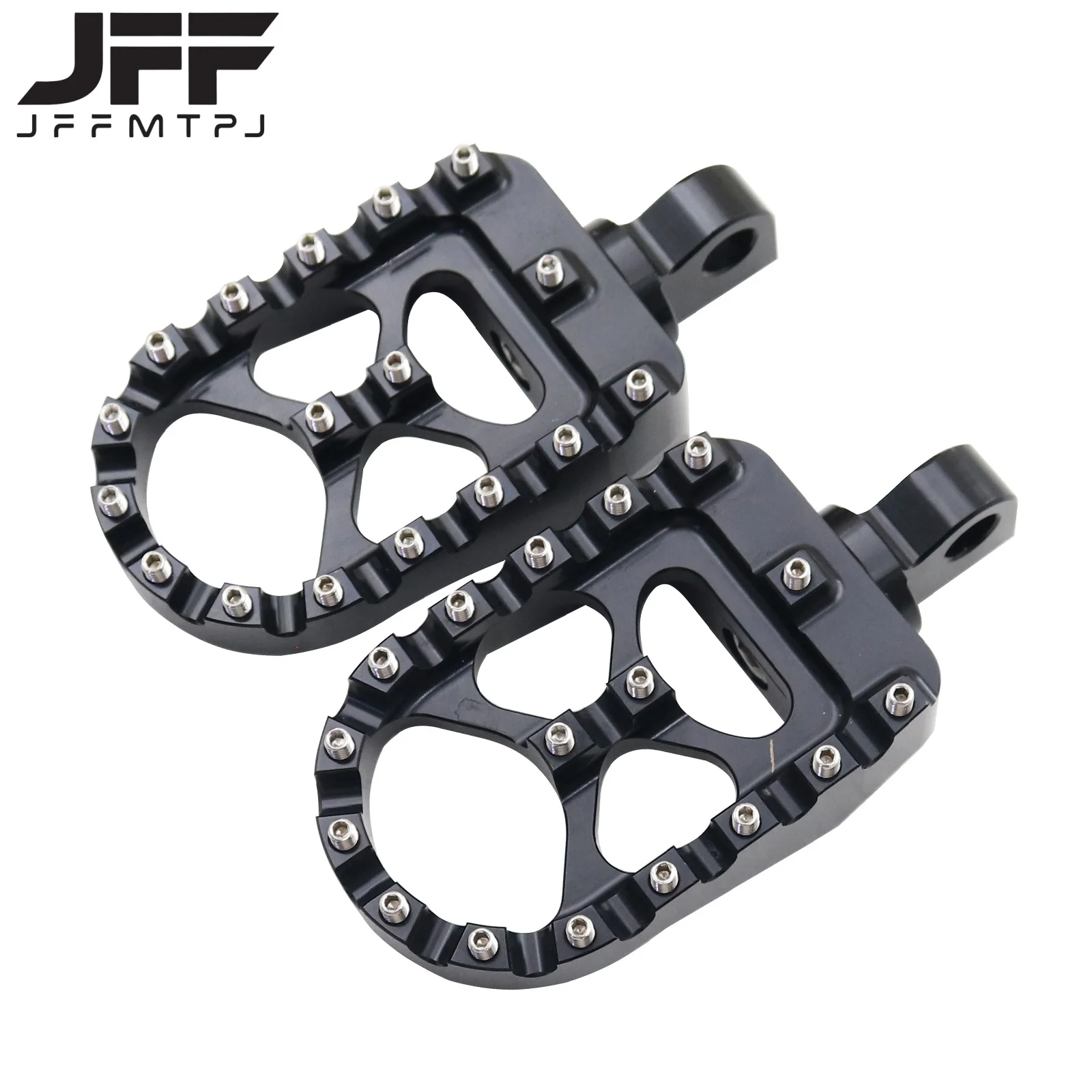 Motorcycle Foot Pegs MX Wide Fat Footrests Pedals W/Shifter Pegs For Harley Sportster XL 883 1200 Dyna Street Bob Bobber Custom view 3