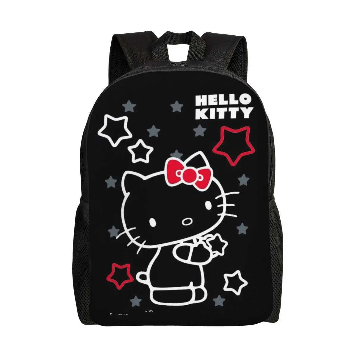 

Рюкзаки Hello Kitty на заказ для женщин и мужчин, школьная сумка для книг, подходит для 15-дюймового ноутбука Sanrio Kitty, белые сумки