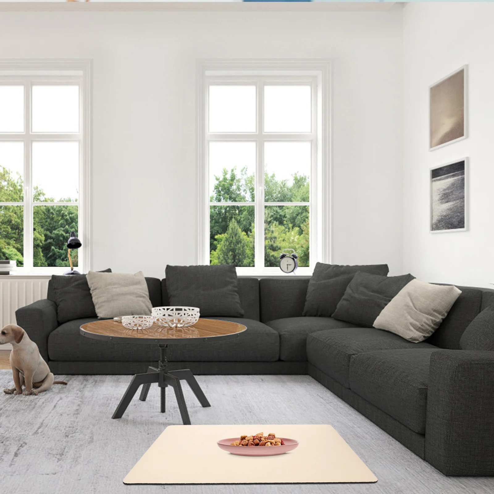 

Absorbent Feeding For Dogs Cats Diatomite Pet Food Pet Food Mats Water Bowl Pad Quick Drying Reusable Floor Protector