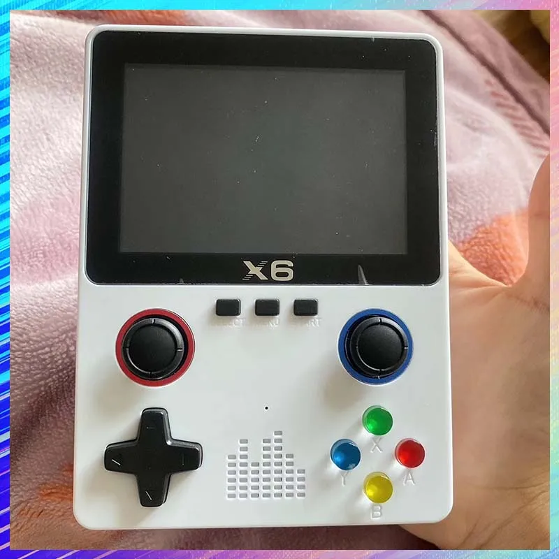 

Портативный игровой плеер X6, 3,5-дюймовый IPS-экран, двойной джойстик, 11 симуляторов, игровая консоль GBA, встроенная 10000 игр, подарок для ребенка