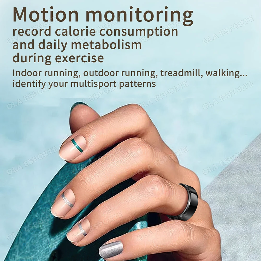 2026 Новое умное кольцо для мужчин и женщин с чехлом для зарядки, пульс, кислород в крови, монитор артериального давления, водонепроницаемость 5 АТМ для Android iOS