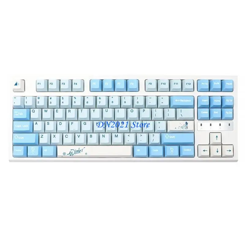 

F3KE 136 клавиш настраиваемый зимний снег для крышки PBT PBT Dye Subbecap Profile Cherry для крышки ключа для механической D