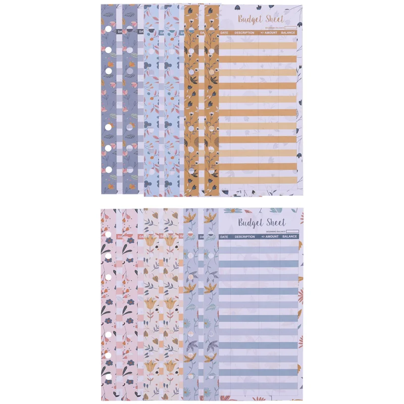 Organizador dinheiro para A6 Orçamento Binder, Dinheiro e Orçamento Livro, Despesa Orçamento folhas, Carteira, Orçamento Planner, 12